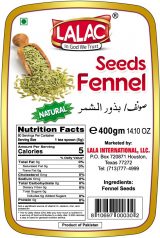 LALAC Fennel Seeds (natural) 400 grams (14 oz)