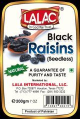 LALAC Black Raisins 200 Grams