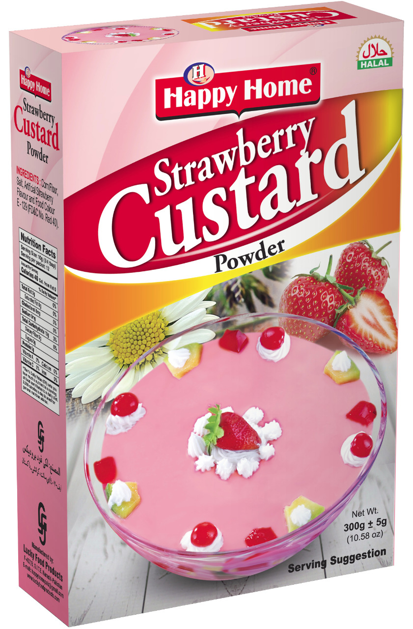HAPPY HOME Strawberry Custard Powder
