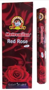 Metromilan Red Rose agarbatti 18 Sticks x 12 Pack